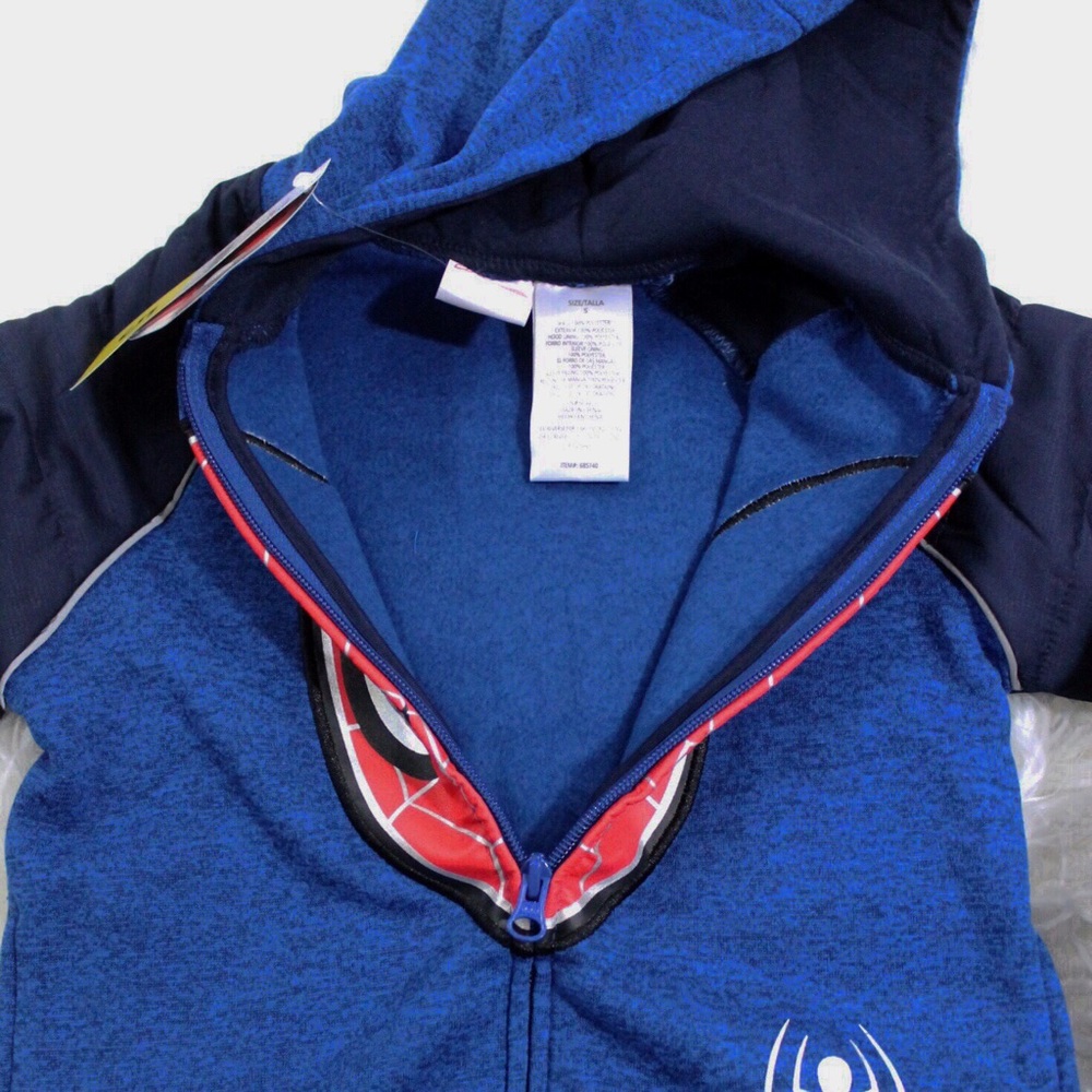 NWT Marvel SpidermanCharacter Blue/Red Hoodie - Picture 5 of 5